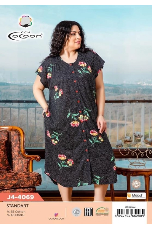 J4-4069 BUTTOM MORNING GOWN