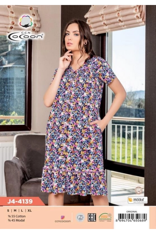 J4-4139 DÜĞMELİ SABAHLIK