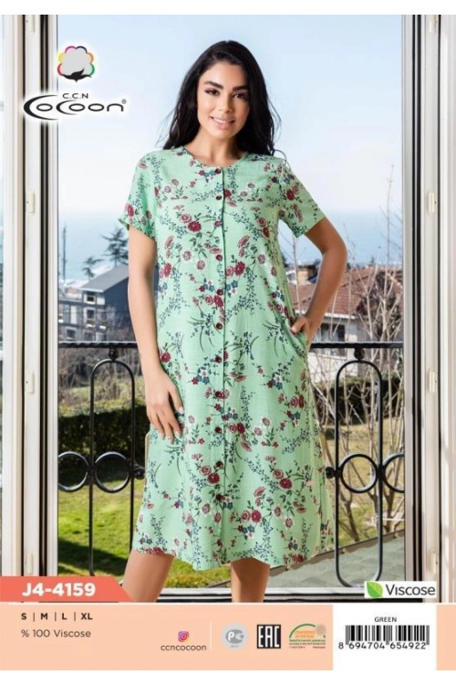 J4-4159 BUTTOM MORNING GOWN