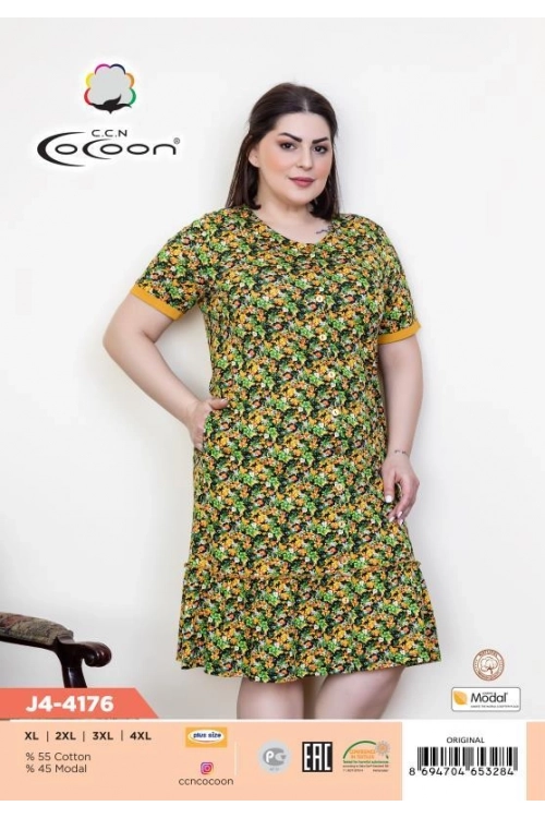 J4-4176 DÜĞMELİ SABAHLIK