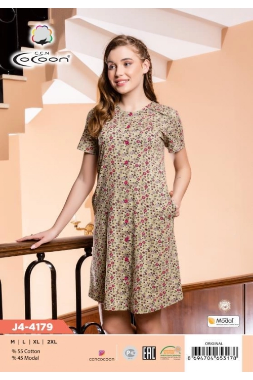 J4-4179 BUTTOM MORNING GOWN