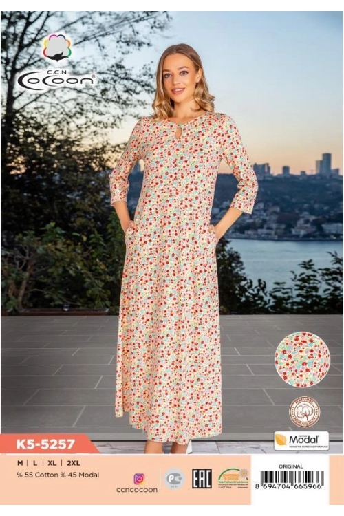 K5-5257 MAXİ ELBİSE