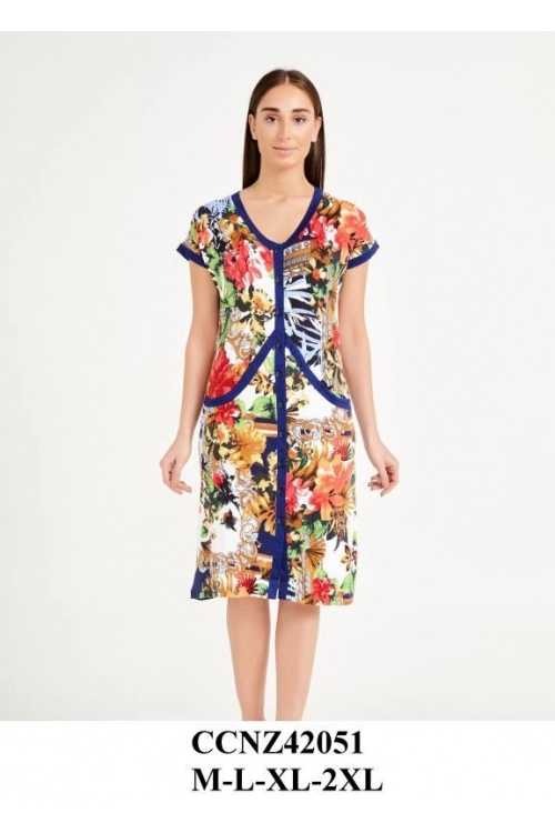 Z42051  SLEEVE BUTTON WOMAN MORNING GOWN