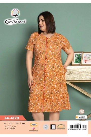 J4-4178 DÜĞMELİ SABAHLIK