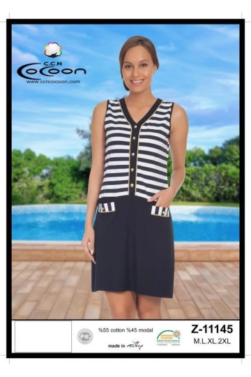 Z11145  SLEEVELESS BUTTON.TUNIC - WOMAN TUNIC